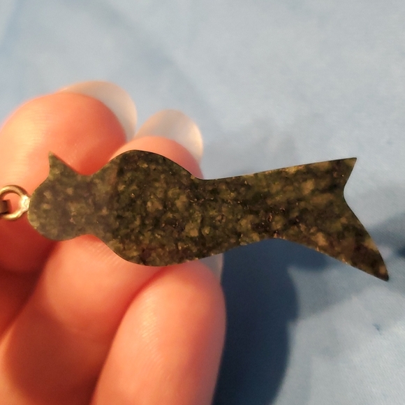 Vtg polished stone bird pendant - Picture 4 of 5